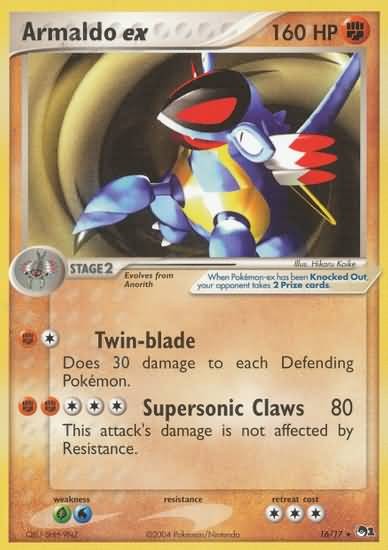 Pokemon POP Series 1 Ultra Rare Promo Card - Armaldo EX 16/17