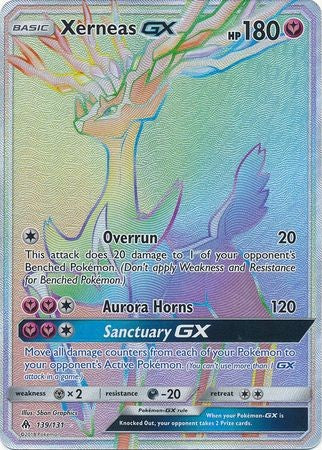 Xerneas GX 139/131 Hyper Rare - Pokemon Sun & Moon Forbidden Light Card PokeOrder.com Xerneas GX 139/131 Hyper Rare - Pokemon Sun & Moon Forbidden Light Card PokeOrder.com