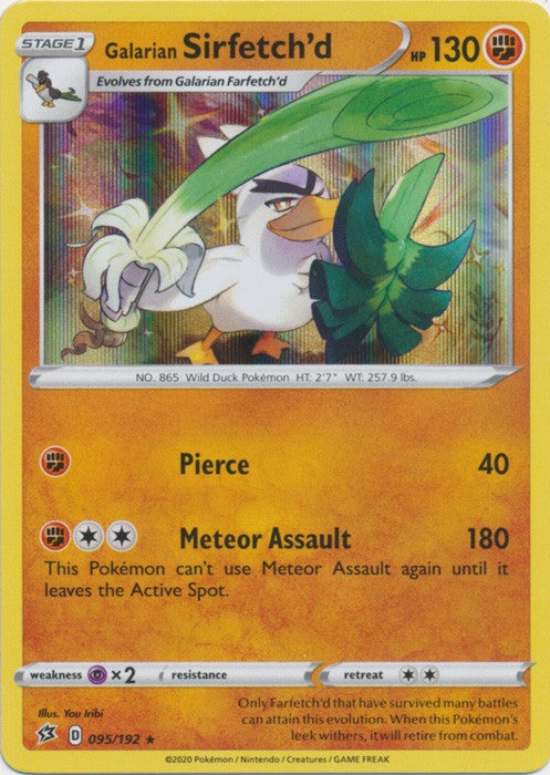 Galarian Sirfetch'd - 095/192 Pokemon » SWSH Rebel Clash Holo Rare