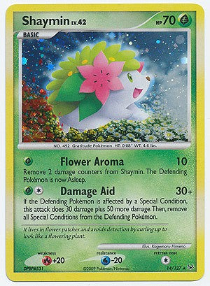 Pokemon Platinum Edition Holo Rare Card - Shaymin 14/127 PokeOrder.com Pokemon Platinum Edition Holo Rare Card - Shaymin 14/127 PokeOrder.com