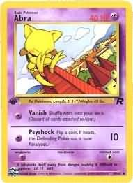 Pokemon Team Rocket Common Card - Abra 49/82