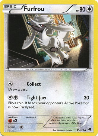 Furfrou 95/122 Common - Pokemon XY Breakpoint Card