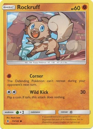 Rockruff 73/145 Common - Pokemon Sun & Moon Guardians Rising Card Rockruff 73/145 Common - Pokemon Sun & Moon Guardians Rising Card