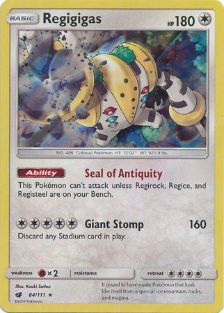 Regigigas 84/111 Rare Holo - Pokemon Crimson Invasion Card