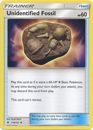 Unidentified Fossil 116/131 Uncommon - Pokemon Sun & Moon Forbidden Light Card