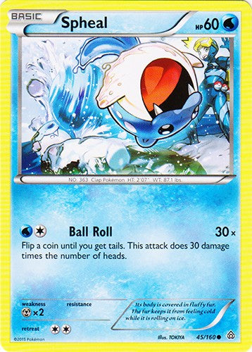 Spheal 45/160 - Common Pokemon XY Primal Clash Card