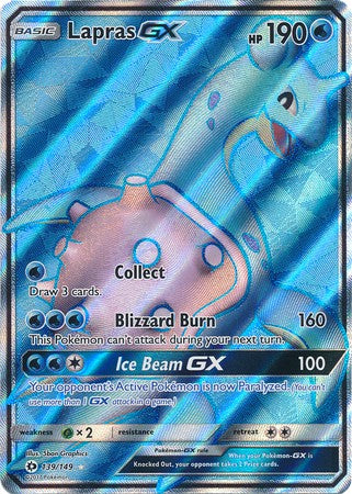 Lapras GX 139/149 Full Art - Pokemon Sun & Moon Base Set Single Card PokeOrder.com Lapras GX 139/149 Full Art - Pokemon Sun & Moon Base Set Single Card PokeOrder.com