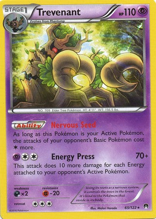 Trevenant 65/122 Rare - Pokemon XY Breakpoint Card