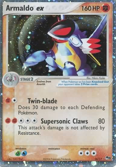 Pokemon POP 1 Ultra Rare Holofoil Promo Card - Armaldo EX 16/17