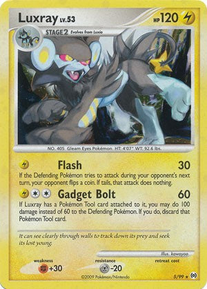 Pokemon Platinum Arceus Single Card Holofoil Rare Luxray 5/99