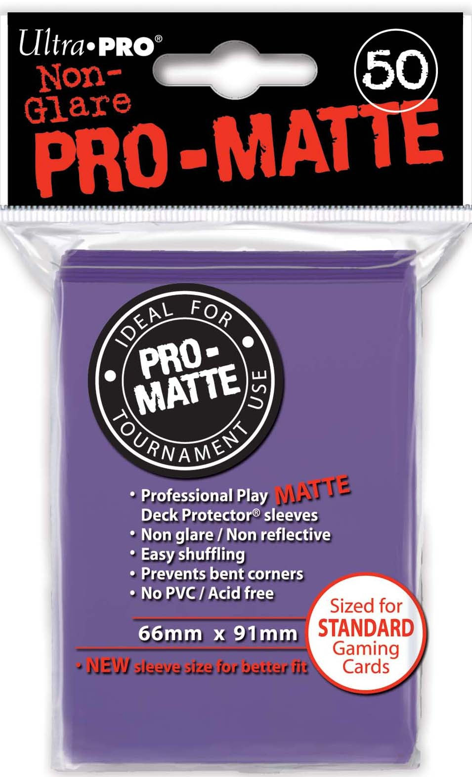 Ultra Pro Pro-Matte Standard Sized Sleeves - Purple (50 Card Sleeves)