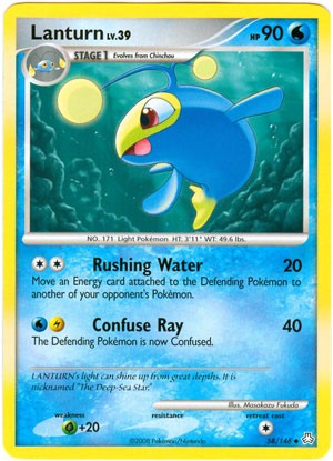 lanturn pokemon card Lanturn ex Double Rare Wisdom of Sea and Sky (A4) #65 Pokmon TCG Pocket