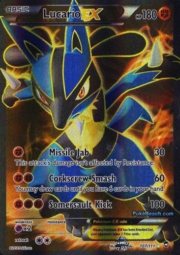 Lucario EX 107/111 - Pokemon XY Furious Fists Full Art Card