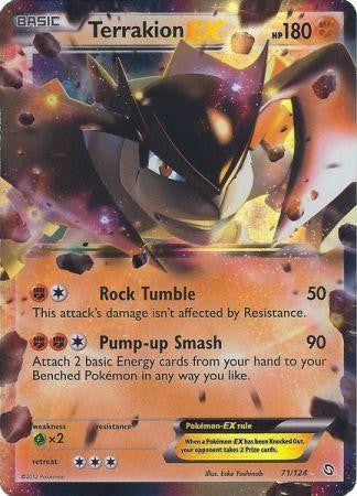 Terrakion EX 71/124 - Pokemon Dragons Exalted Ultra Rare Card Terrakion EX 71/124 - Pokemon Dragons Exalted Ultra Rare Card
