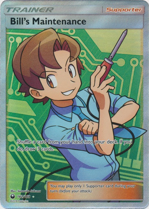 Bill's Maintenance 162/168 Full Art - Celestial Storm SM7 Pokemon Card