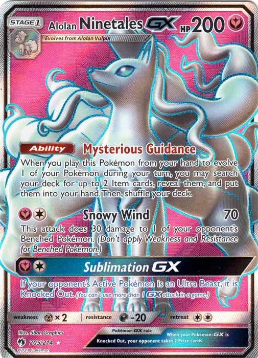 Alolan Ninetales-GX - 205/214 -Sun & Moon: Lost Thunder Full Art