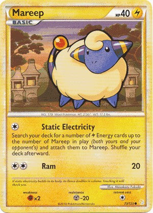 Pokemon HeartGold SoulSilver Single Card Common Mareep 73/123