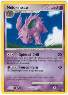 Pokemon Secret Wonders Uncommon Card - Nidorino 57/132