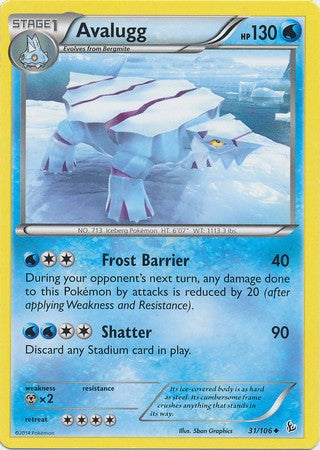 Avalugg 31/106 - Pokemon XY Flashfire Uncommon Card