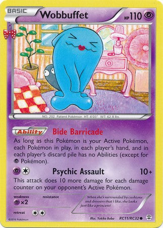 Wobbuffet RC11/RC32 Common - Pokemon Generations Card