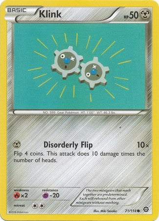 pokemon steam siege card values Klink 71/114 Common