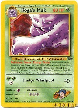 Pokemon Gym Challenge Rare Koga's Muk #26 Pokemon Gym Challenge Rare Koga's Muk #26