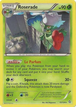 Roserade 15/124 - Pokemon Dragons Exalted Rare Card