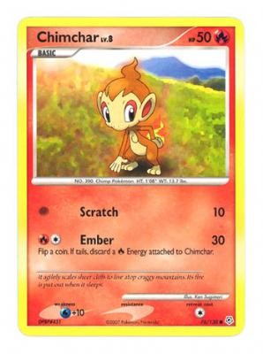 Pokemon Diamond & Pearl Common Card - Chimchar 76/130 PokeOrder.com Pokemon Diamond & Pearl Common Card - Chimchar 76/130 PokeOrder.com