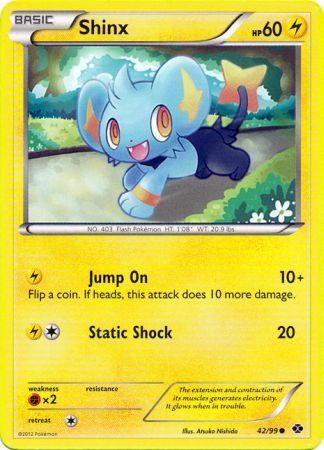 Pokemon Next Destinies Reverse Holo Common Card - Shinx 42/99
