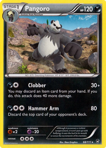 Pangoro 68/111 - Pokemon XY Furious Fists Card
