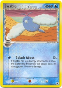 Pokemon EX Dragon Frontiers - Swablu Card
