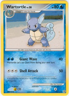 Pokemon Secret Wonders Uncommon Card - Wartortle 75/132