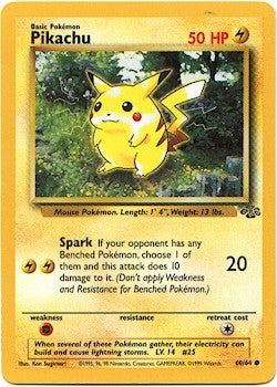 Pokemon Jungle Common Card - Pikachu 60/64
