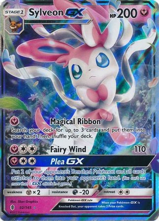 Sylveon GX 92/145 Ultra Rare - Pokemon Sun & Moon Guardians Rising Card