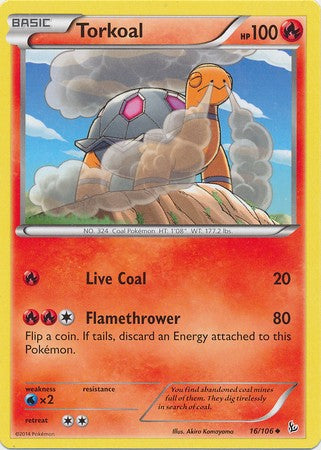 Torkoal (16/106) [XY: Flashfire] Damaged