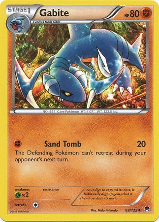 Gabite 69/122 Uncommon - Pokemon XY Breakpoint Card