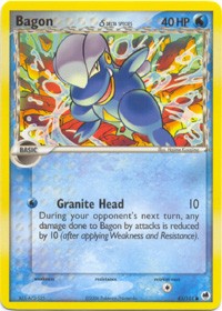Pokemon EX Dragon Frontiers - Bagon Card