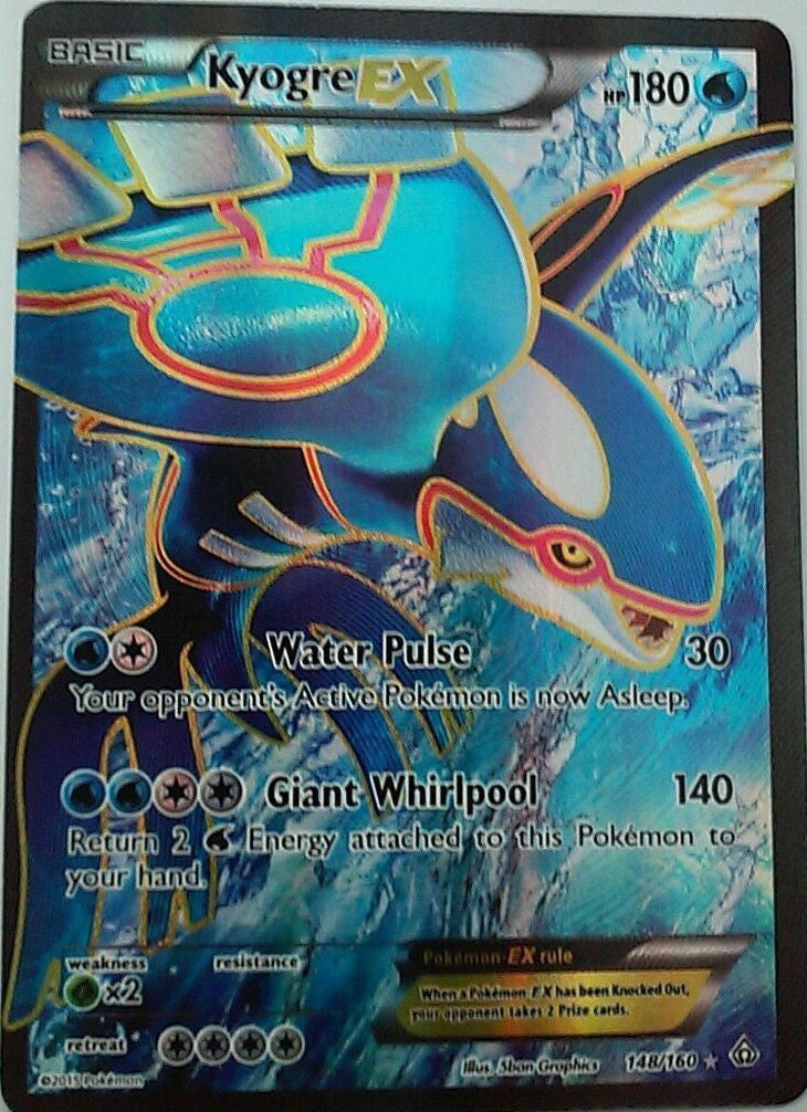 Kyogre EX 148/160 Full Art - XY Primal Clash Single Card