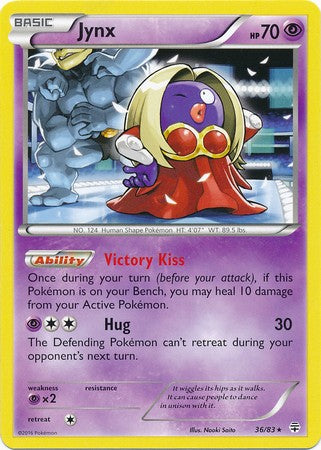 Jynx 36/83 RARE - Pokemon Generations Card
