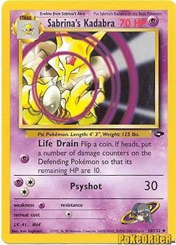 Gym Challenge - Sabrina's Kadabra Card