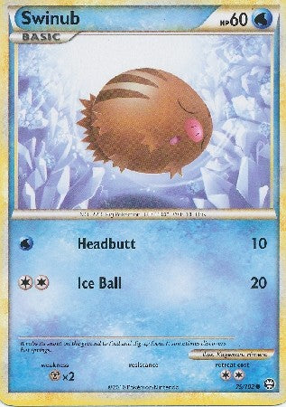 Pokemon HeartGold & Soulsilver Triumphant Common Swinub #79 Pokemon HeartGold & Soulsilver Triumphant Common Swinub #79