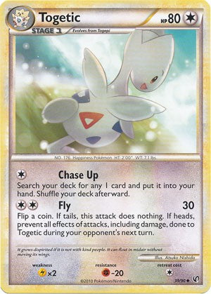 Pokemon Card HeartGold SoulSilver Undaunted Uncommon Togetic 39/90