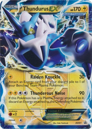 Thundurus EX BW81 - Pokemon Ultra Rare Promo Card