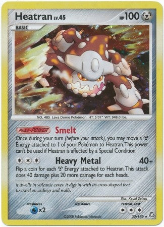 Pokemon Legends Awakened Holo Rare Card - Heatran 30/146