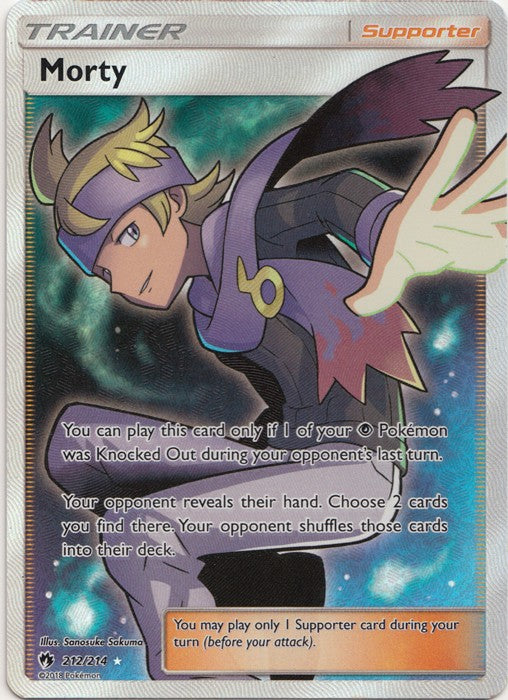Morty - 212/214 - Sun & Moon: Lost Thunder Full Art Ultra Rare