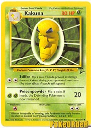 Pokemon Base Set 2 Uncommon Card - Kakuna 47/130