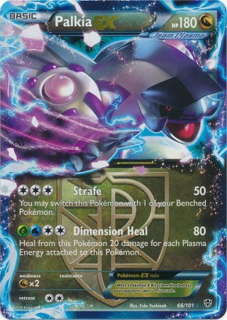 palkia rare card Pokemon Black and White Plasma Blast Ultra Rare Holo Palkia EX #66