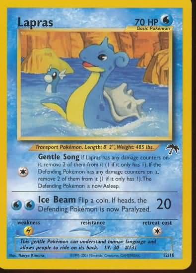 Pokemon Lapras 12/18 Common Promo Single Card