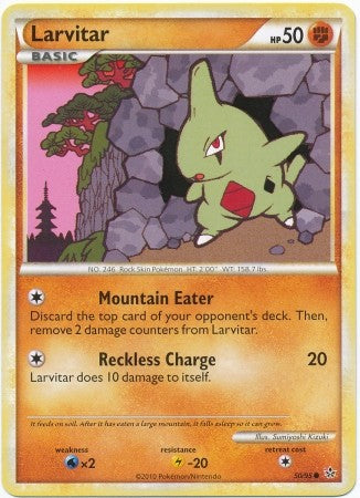 Pokemon Card HS Unleashed Single Card Common Larvitar 50/95