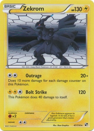 Pokemon Black & White Zekrom 47/114 Holo Rare Single Card PokeOrder.com Pokemon Black & White Zekrom 47/114 Holo Rare Single Card PokeOrder.com